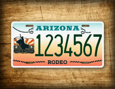 Personalized Arizona Rodeo License Plate ANY TEXT 6x12 Custom AZ