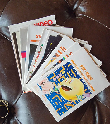 Lot -15- Authentic Atari 2600 Instruction Manuals Pac-Man Frogger ET & Catalogs