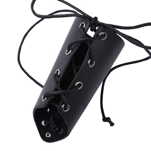 Pulsera con guantelete de cuero sintético para hombres brazaletes medievales de tiro con arco protector de muñeca vikingo - Imagen 26 de 37