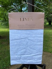 New 2 Pure Luxury BELGIAN Blue Linen LINED Natural Panels Drapes Curtains 50x96"