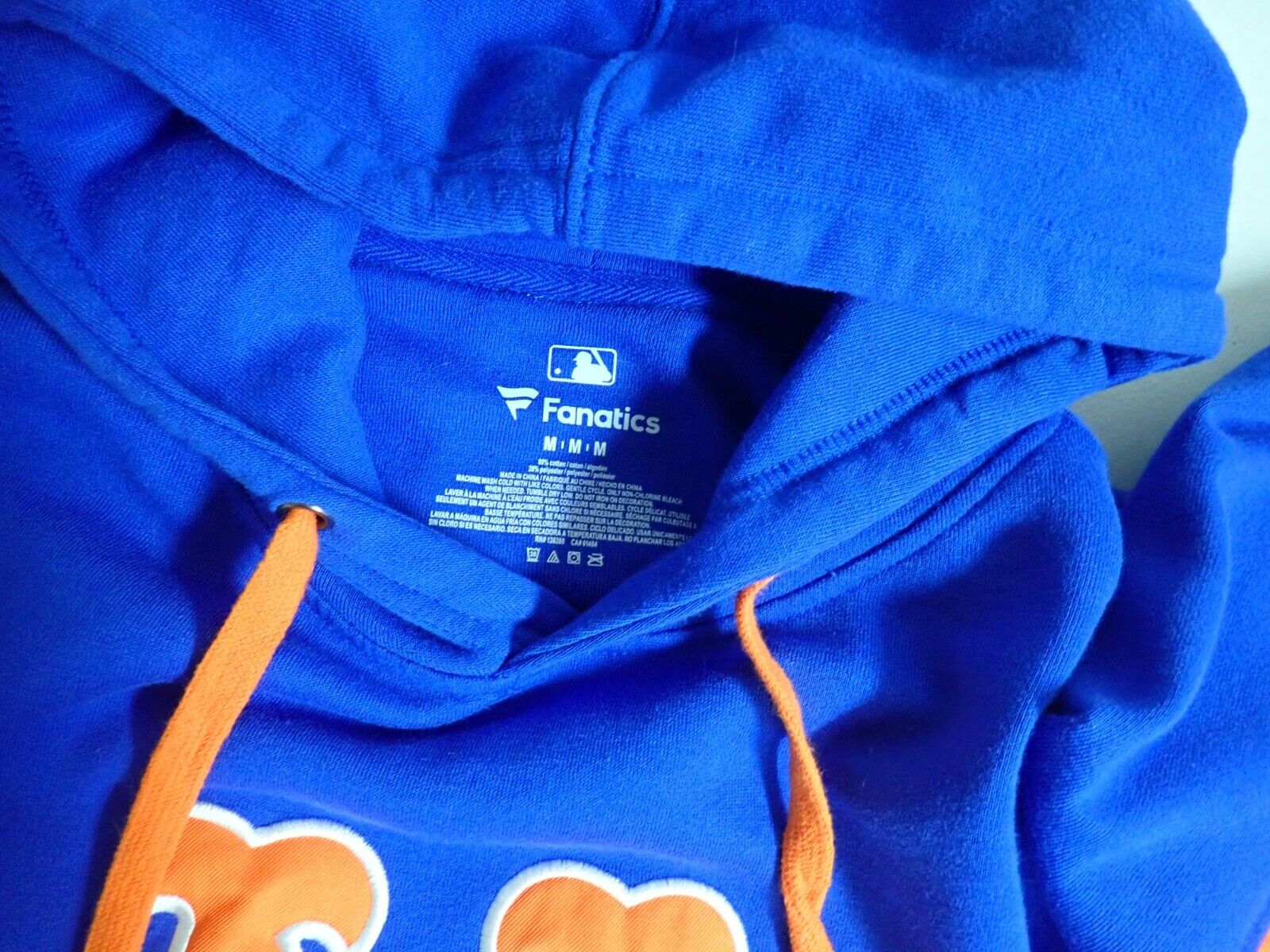 New York Mets Fanatics Baseball Blue/Orange Hoodie Embroidered 