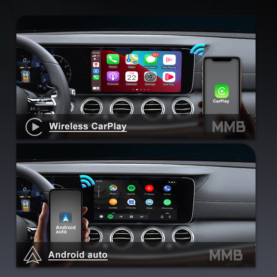 Wireless CarPlay Android 13 Ai Box Android Auto Adapter for Netflix YouTube Wireless CarPlay Android 13 Ai Box Android Auto Adapter for Netflix YouTube