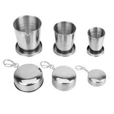 Collapsible Folding Cup Stainless Steel Portable Water Drink Cup Telescopic Cup