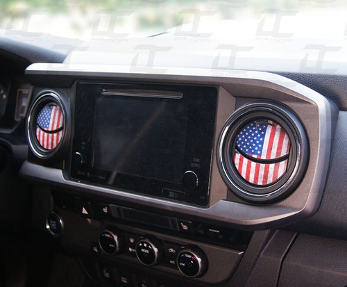 Interior AC Vent Accent Decal Kit - U.S. Flag -Fits Tundra - Tacoma (2015-2021) - Picture 9 of 10