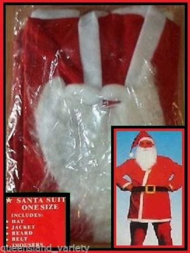 Adult SANTA CLAUS Traditional COSTUME 5pc Budget Work School Church Party Home - Picture 1 of 3