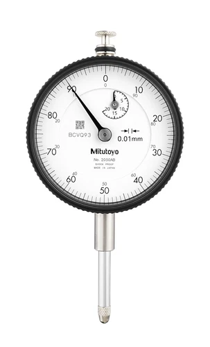 Mitutoyo 2050AB - Dial Indicator .0mm - 20mm, 8mm Stem, M2.5X0.45, Flat Back