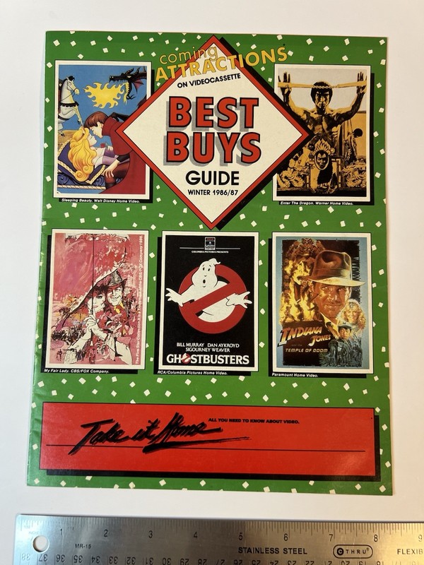 Vintage Take It Home Video Pamphlet 1986