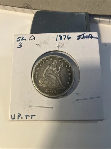 1876 seated liberty quarter