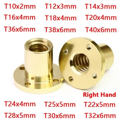 MARKENLOS Trapezgewindemutter T8 T10 T12 T14 T16 T18 T20 T22 T24 T30 Spindelmutter Messing