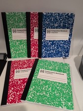 Lot 5 Staples Composition Notebook 9.75" x 7.5" College Ruled 100 Sh. Tru