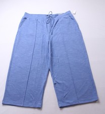 Talbots Women's Plus Airknit Stretch Wide Crop Pants EJ3 Dark Marine Size 3X NWT