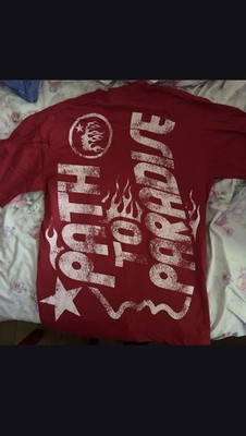 HellStar Red Graphic Print Crew Neck Short Sleeve Men s T-Shirt Size M Regular