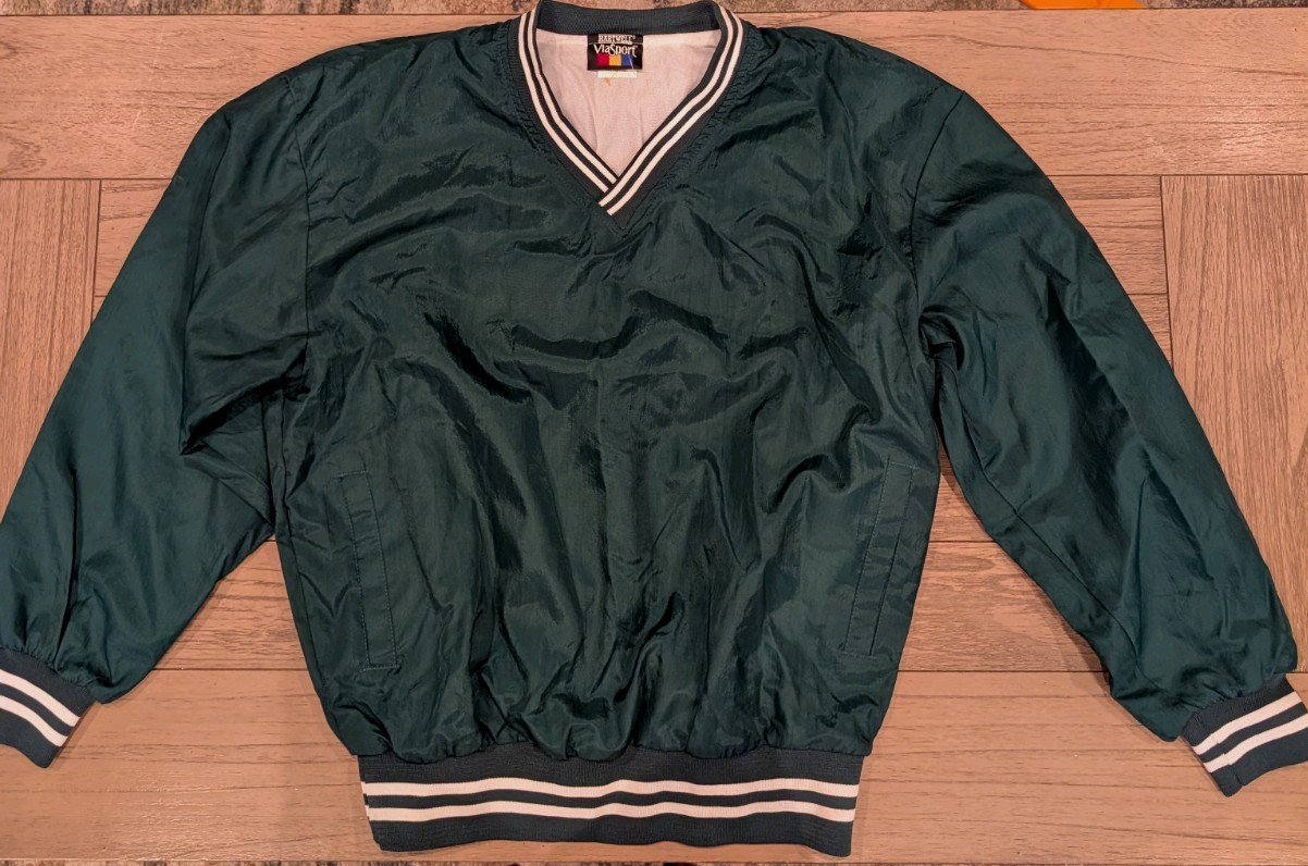 Hartwell ViaSport Vintage Pullover Windbreaker Jacket Pullover Size Large Green
