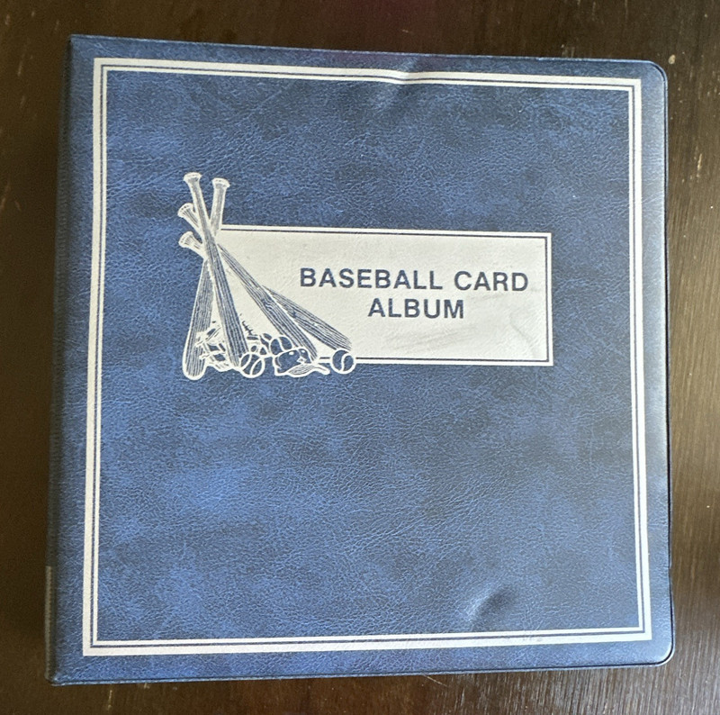 Blue Baseball Card Album 3-Ring Hardcover Binder, 20 9-Pocket Pages, 180 Ct
