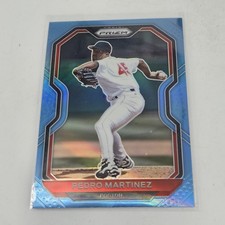 2021 Panini Prizm Tier III Carolina Blue Prizm Pedro Martinez #239 Boston HOF