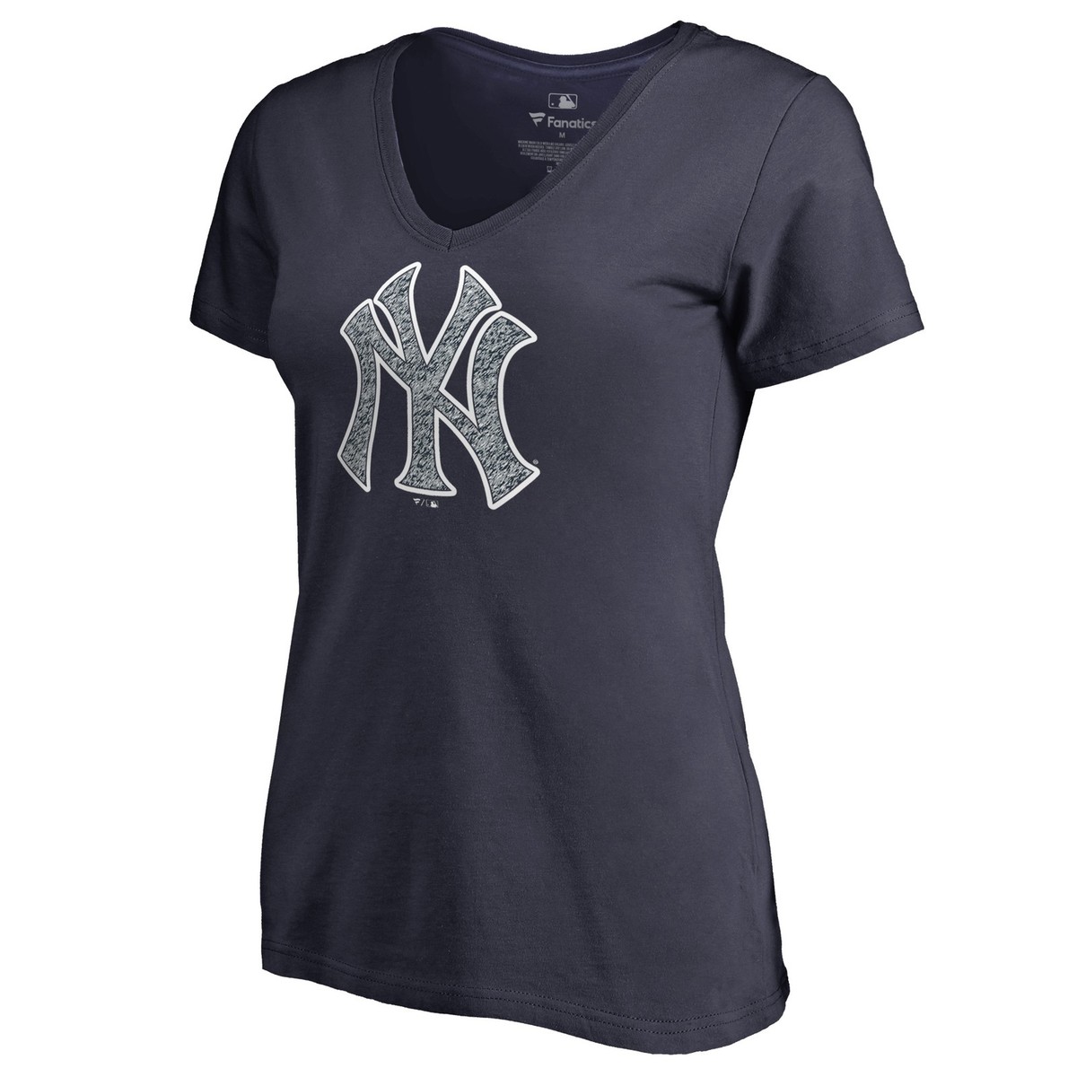 Women's Navy New York Yankees Static Logo V-Neck T-Shirt | eBay