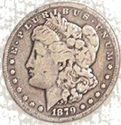 1879 S Morgan historic circulated coin from gold rush days free ship Sigma test+