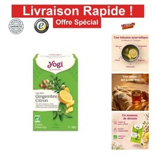 YOGI Thé Vert Gingembre Citron Bio - 17 Sachets Infusion