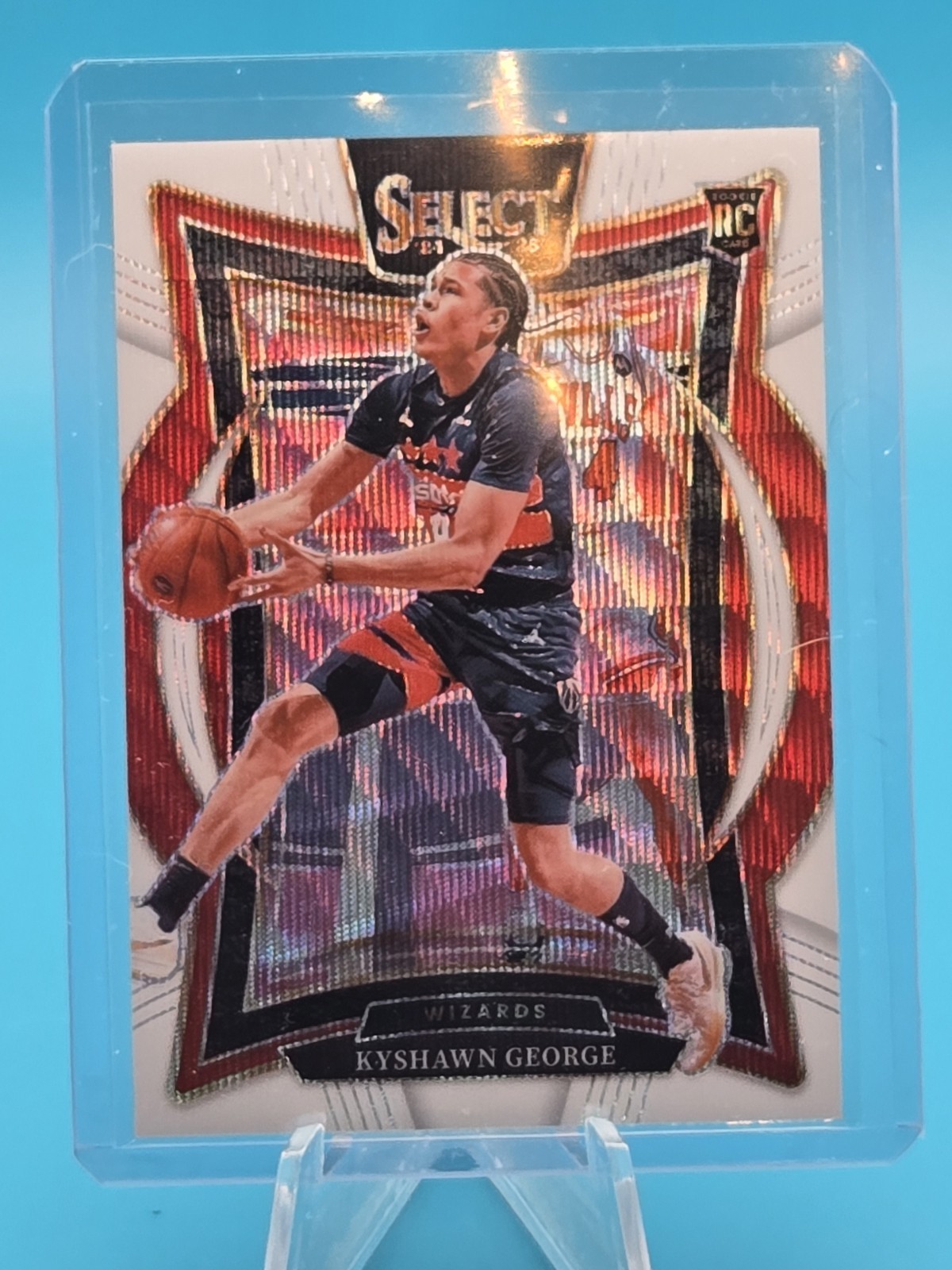 KYSHAWN GEORGE - 2024-25 Panini Select #85 Concourse ROOKIE WHITE WAVE 37/99