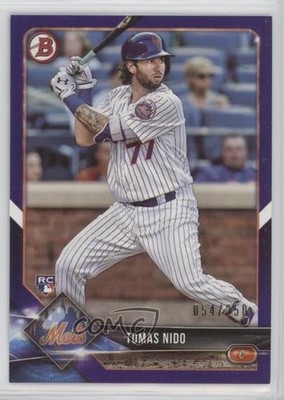 2018 Bowman Purple 54/250 Tomas Nido #76 Rookie RC 0q5