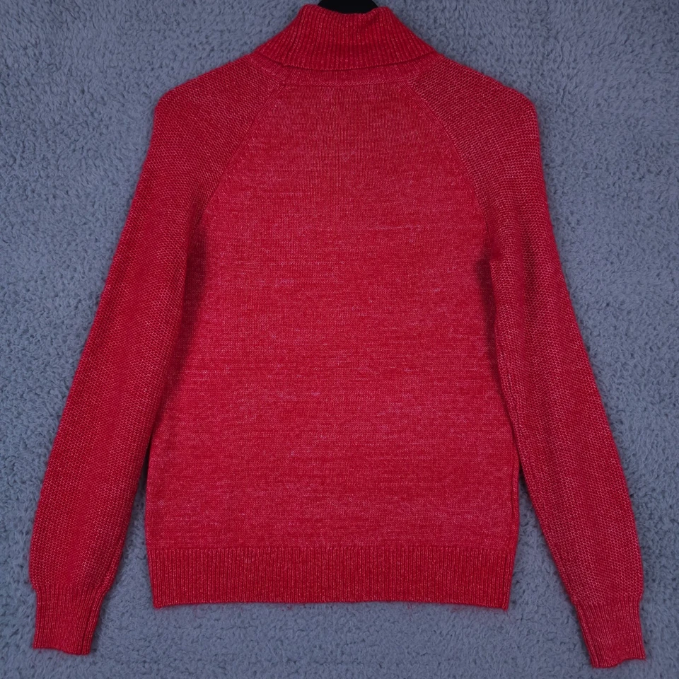 Ann Taylor LOFT Sweater Womens Small Red Turtleneck Soft Knit Pullover Casual - Image 2 of 4