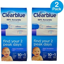Clearblue Easy Ovulation Kit 10+1 Test – 2 Pack – New