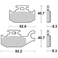 BeläGe Bremse SBS 835 Si Suzuki LT A X Kingquad 450 2007 2010