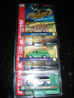 Lot of 3 AUTO WORLD HO SLOT Car 1957 Chevy Suburban Thunder Road Cars N Coffee — photo 1