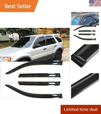 4pcs Shatterproof Outside Mount Style Sun Rain Guard Stylish Side Window Wind...