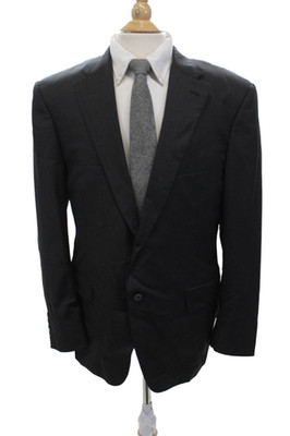 Canali Mens Wool Blazer Gray Button Size 54