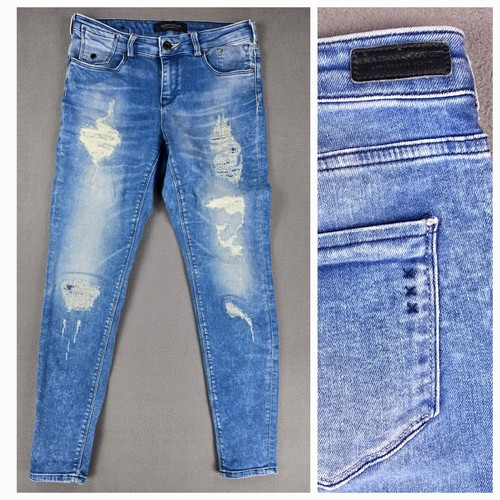 Maison Scotch Jeans La Parisienne Skinny Womens Sz 26 W29 L32 Distressed Jeans