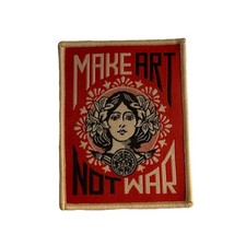 Make Art Not War Novelty Embroidered Sew-On Patch for Apparel and Accessories