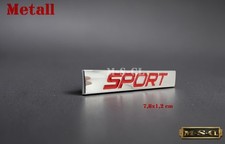 3D Sport KFZ Metall Auto Aufkleber Badge Logo Emblem Sticker Silber Rot