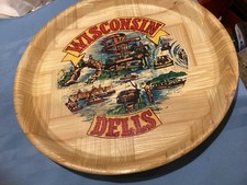 Vintage Wisconsin Dells Bamboo Tray Mint