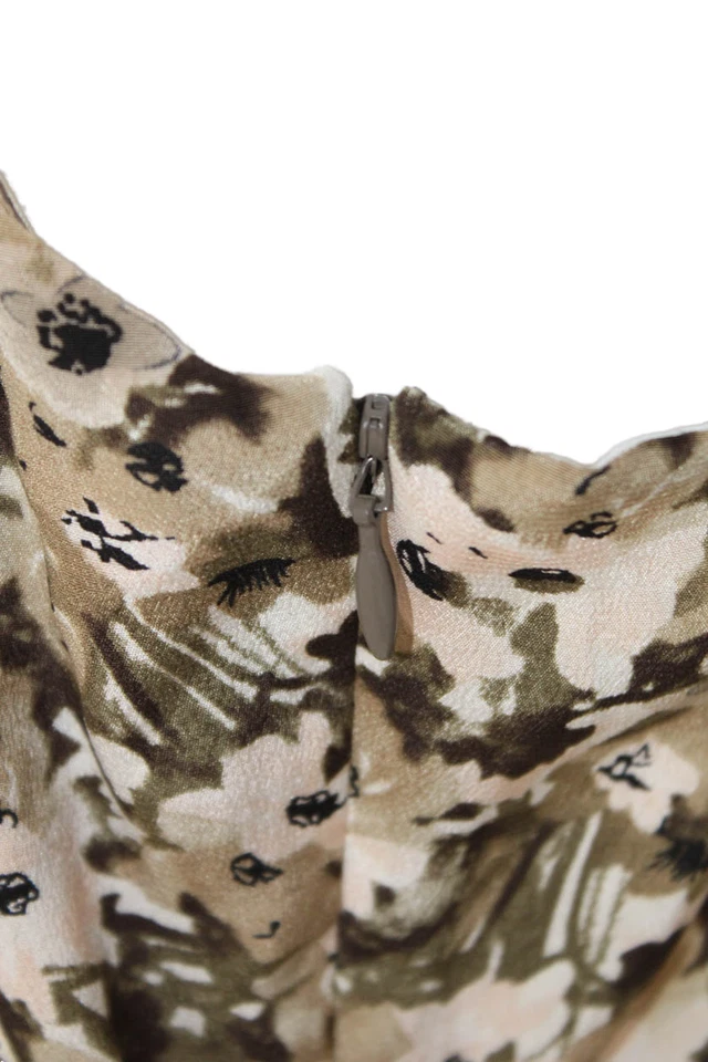 Vestido sin mangas floral de seda con cuello en V sin mangas a media pantorrilla Banana Republic para mujer talla 6 Foto 4 de 4