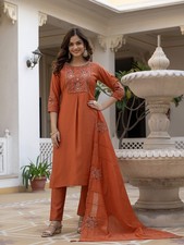 Indian Pakistani Party Wear Salwar Kameez Women Bollywood Ethnic Kurti Set Dress