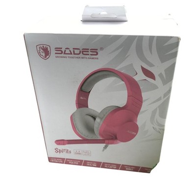 Sades Headset Spirits Pink & White Multi Platform Gaming Adjustable Comfortable