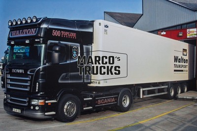 LKW Foto Scania R 500 Topline Kühlsattelauflieger Irland schwarz WALTON 5 #e1qd