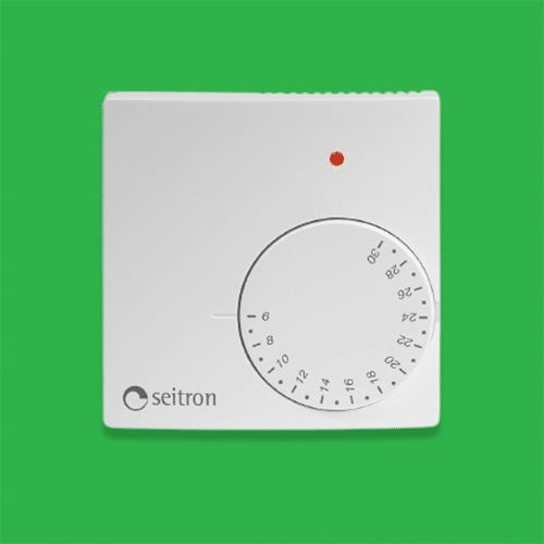 Seitron 230V Electronic Dial Room Thermostat with Night Set Back