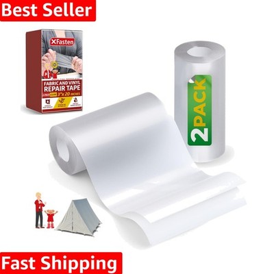Weatherproof Vinyl Repair Tape - Transparent 3'' x 20'' Double Pack for Outdoors