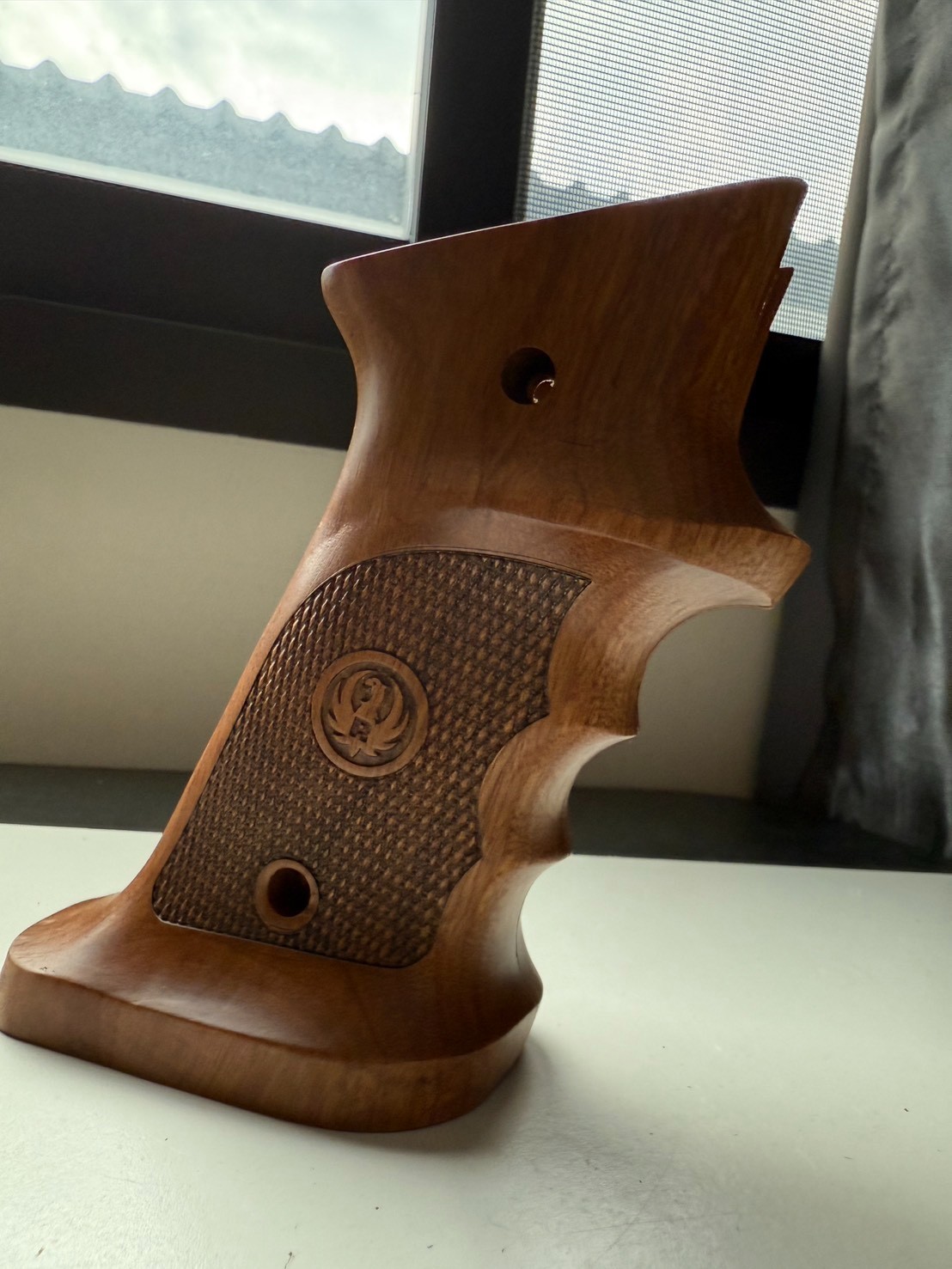 New Handcrafted Padauk Wood Grips for Ruger Mark II (ONLY), Right-Handed