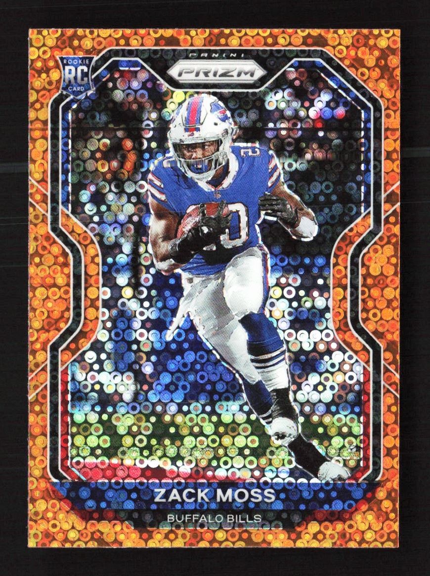 2020 Panini Prizm Orange Disco Zack Moss RC Buffalo Bills #311
