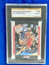 2004-05 bowman chrome SGC 100 PRISTINE #23 lebron james !!