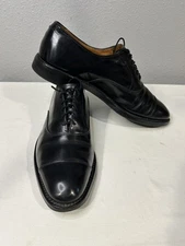 EUC Allen Edmonds Park Avenue Cap-Toe Oxford Dress Shoes Black Leather Size 9 A