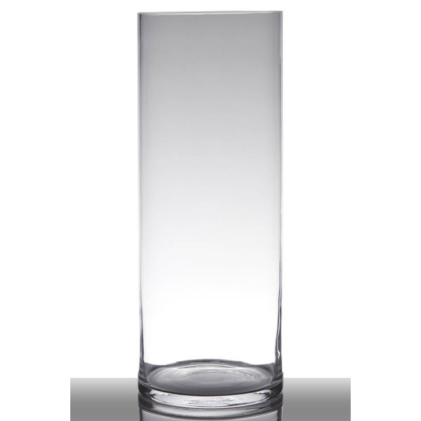 Dekoglas, Vase Zylinder Cold Cut H. 50Cm D. 19Cm Transparent Rund Glas Hakbijl-image