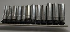 Set of 12 Snap-On SFSM 3/8" semi deep sockets 8mm-19mm - GENUINE - FREE POST