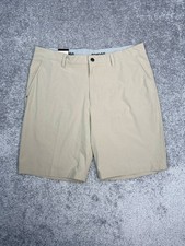 Adidas Ultimate 365 Shorts Mens 36 Beige Trefoil Logo Mid Rise Stretch Golf New