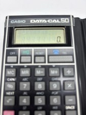 Vintage Casio Data Cal 50 Calculator DC-150 4.5  With Case And Manual Works 