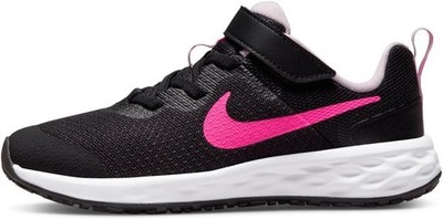 Nike Revolution NN GS Black Hyper Pink Running Shoes Size 4Y DD1096-007  Girls