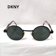 DKNY Vintage 90s Sunglasses READE K0410 Green Lens Black Frame